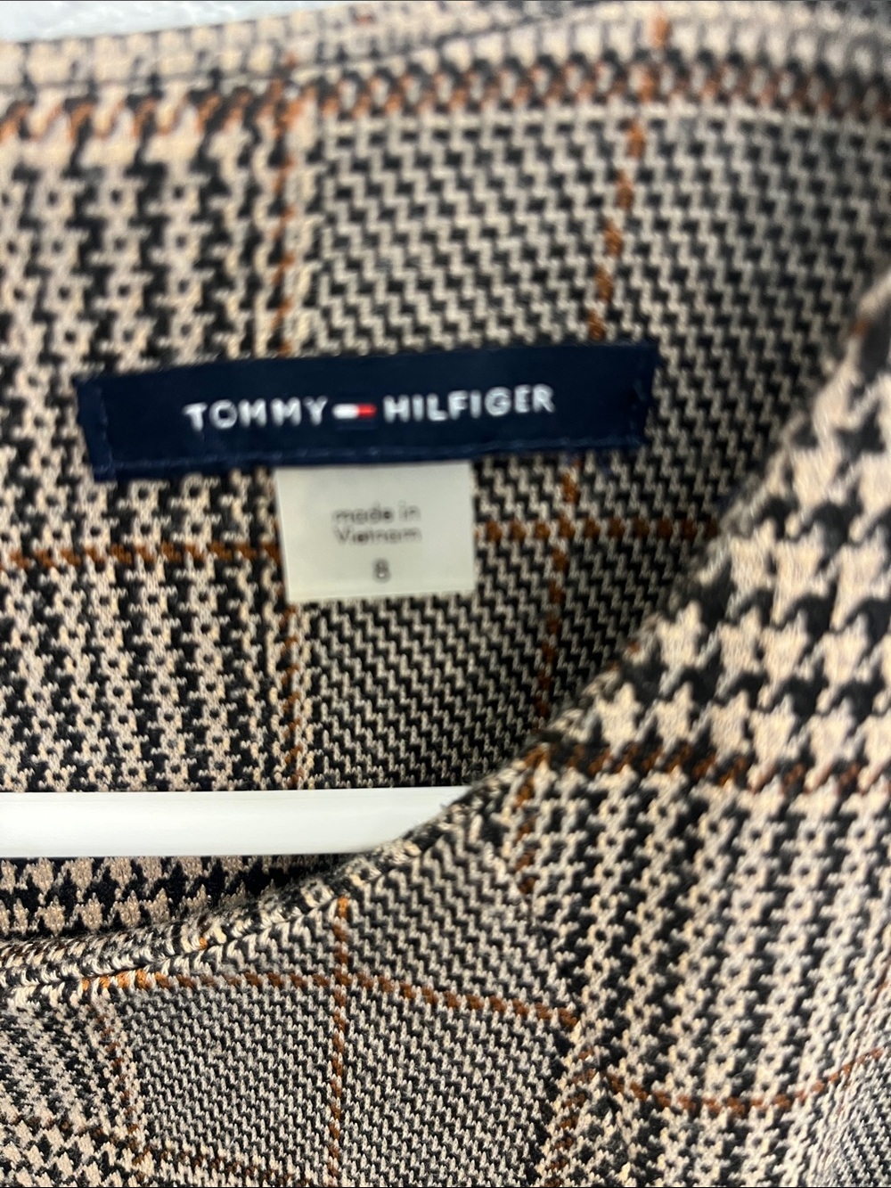 Tommy Hilfiger Plaid Sleeveless Mini Dress in Brown and Black - Picture 2 of 8